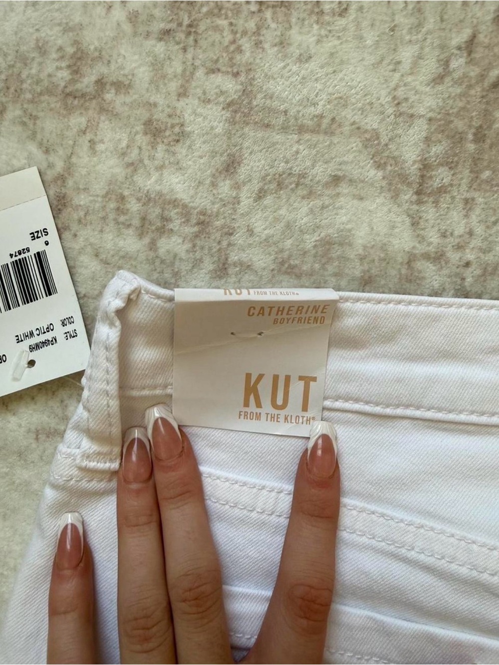 Kut From The Kloth Catherine Boyfriend Jeans in Optic White - Picture 10 of 14